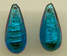 Teardrops 26x12 MM,Bright Aqua / Platino